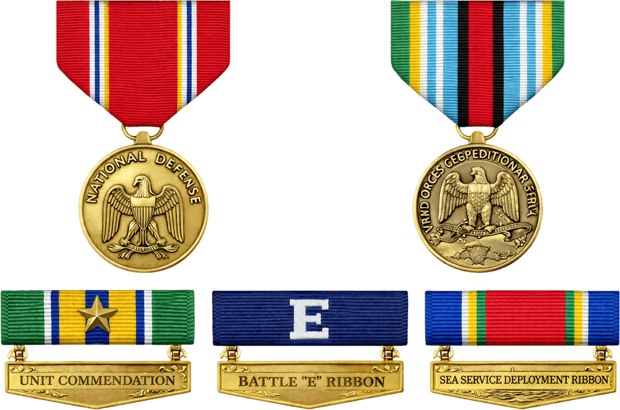 Peter's service medals and ribbons