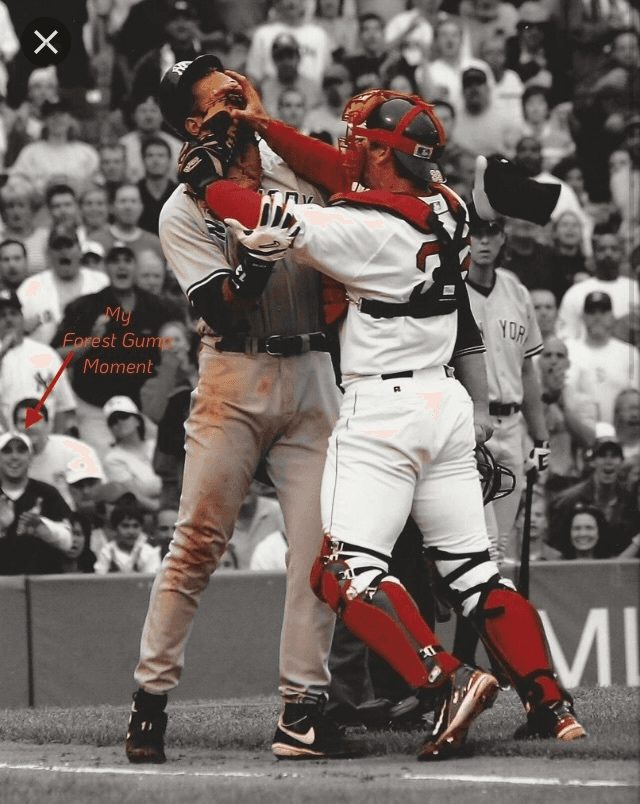 A play at the plate during Field of Dreams